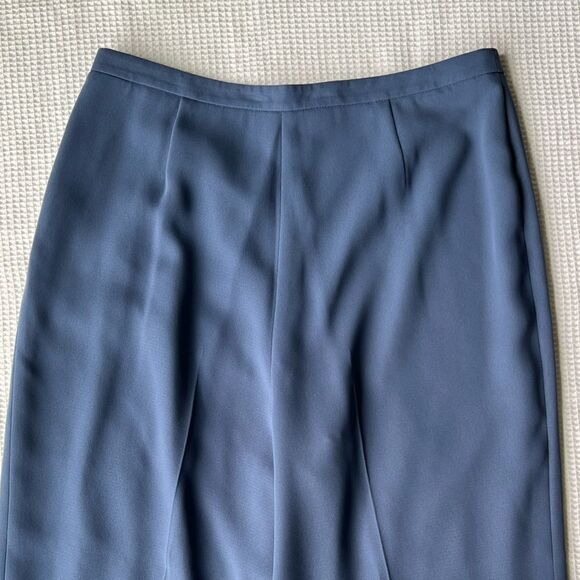 Casual Corner Annex Blue Straight Leg High Rise Lined Side Zip Pants Trousers 16 - Picture 5 of 10